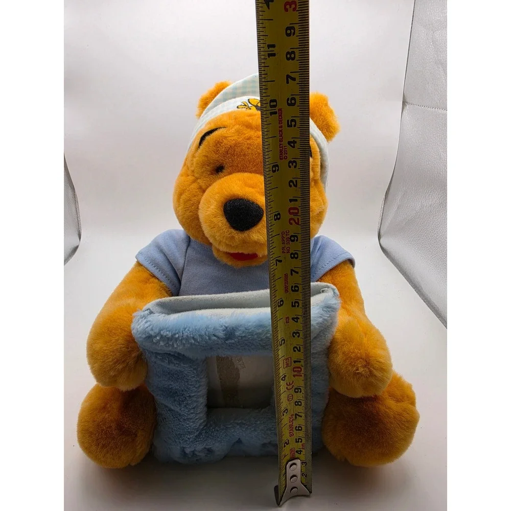 Disney Winnie the Pooh Its A Boy Blue Plush Picture Frame Nursery Decor 11in